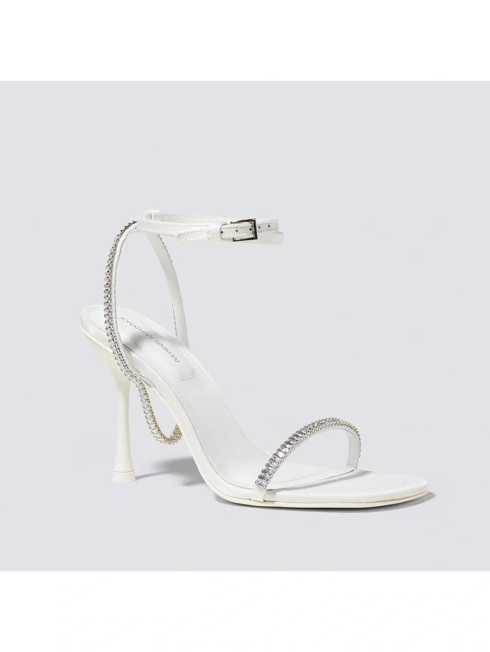 Jonathan Simkhai Luxon Crystal Harness Sandals White, Size EU41, NEW+DustBag